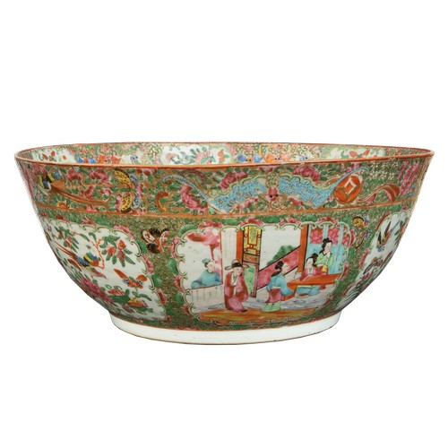 196 - Property of a ladyCantonese19th CenturyA large famille rose bowlDimensions:6.5 in (H) x 15 in (Diame... 