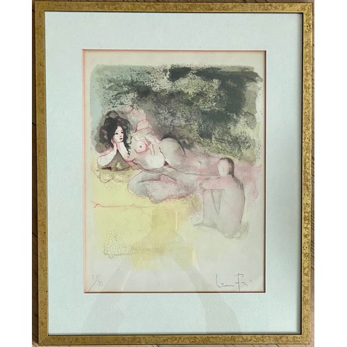 191 - Property of a LadyLeonor Fini (1907 - 1996)A lithograph of a reclining nude and a voyeur (no. 53/80)... 