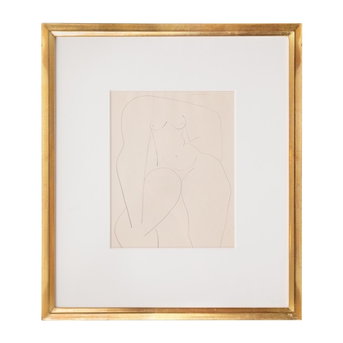 190 - Property of a Gentleman CollectorLouise Nevelson (1899 - 1988)Nude study c. 1933Pencil on paperSigne... 