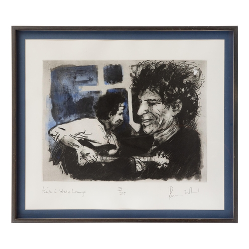 233 - Property of a GentlemanRonnie Wood (b. 1947)Mick with guitar (no. 54/275)EtchingSigned, lower rightN... 