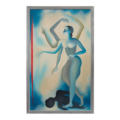 246A - Property of a distinguished GentlemanArpana Caur (New Delhi, b. 1954)Blue Devi (2008)Oil on canvasSi... 