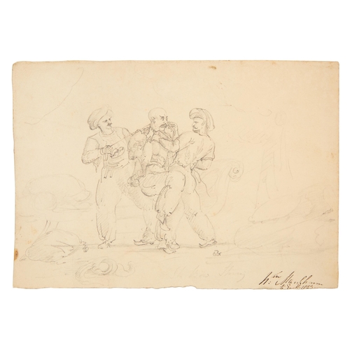 63 - Property of a GentlemanWilliam Markham (1796 - 1852)4 drawings of Sikhs fighting (x2), the flight of... 