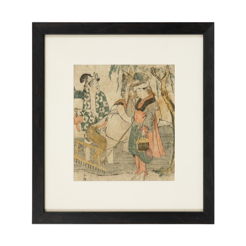 65 - Property of a GentlemanJapanese18th - 19th CenturyFive watercolours and woodblock prints

Leaping Ca... 