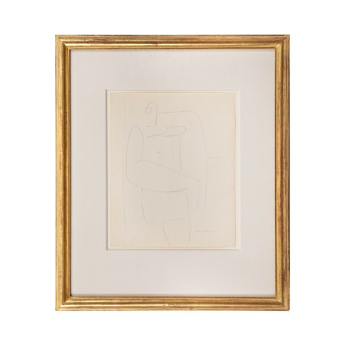 189 - Property of Gentleman CollectorLouise Nevellson (1899 - 1988)Seated Nude c. 1935Pencil on paperSigne... 