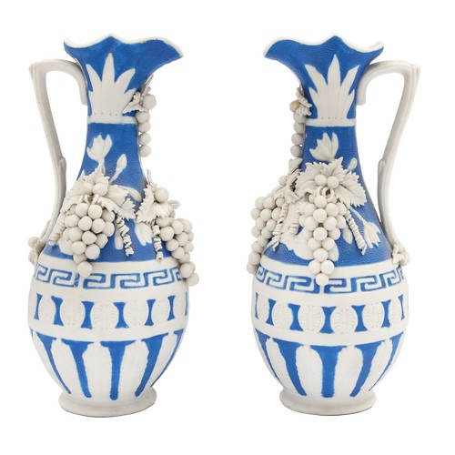 263 - To be sold without reserveProperty of a Gentleman19th CenturyA pair of Wedgwood 'Hellenic' jugs ... 