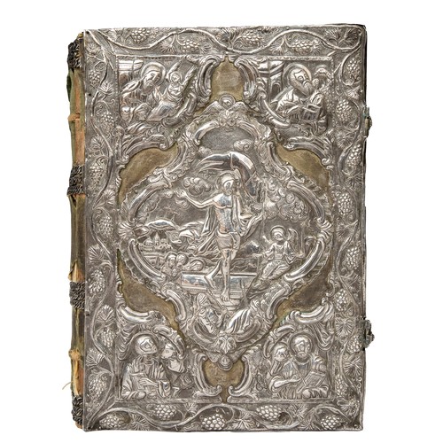 293 - Venetian19th centurySilver embossed Gospel (1801). The binding is an 1812 addition.Dimensions:13.5 i... 