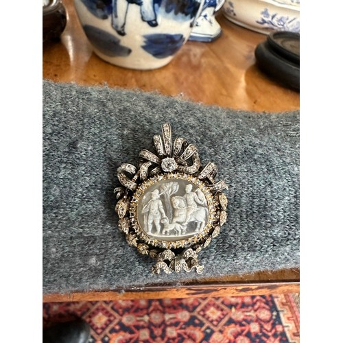 171 - Property of a Gentleman of ChelseaPossibly Germanc. 1450A cameo of a hawking party, in a 19th Centur... 