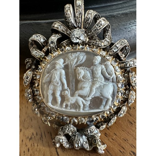 171 - Property of a Gentleman of ChelseaPossibly Germanc. 1450A cameo of a hawking party, in a 19th Centur... 