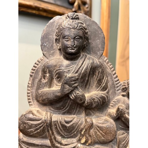 52 - Property of a Gentleman of ChelseaGandhara2nd Century ADA seated Buddha and devoteeDimensions:9 in. ... 