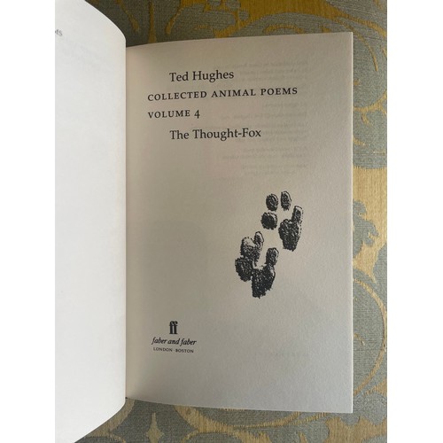 292 - First Edition In a fitted box4 VolumesVolume 1 signed by authorTed Hughes (1930 - 1998)Collected Ani... 