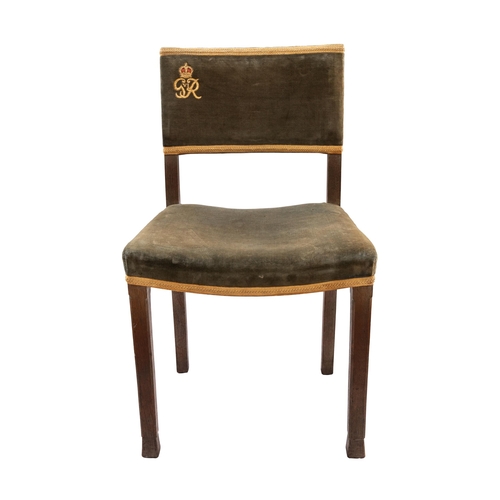 22 - Property of a gentlemanA George VI limed-oak Coronation chair (c. 1937)Branded ''1937 GRVI CORONATIO... 