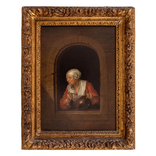 89 - Property of a gentlemanFrench18th CenturyFollower of Gerrit Dou (1613 - 1675)A portrait of an old cr... 