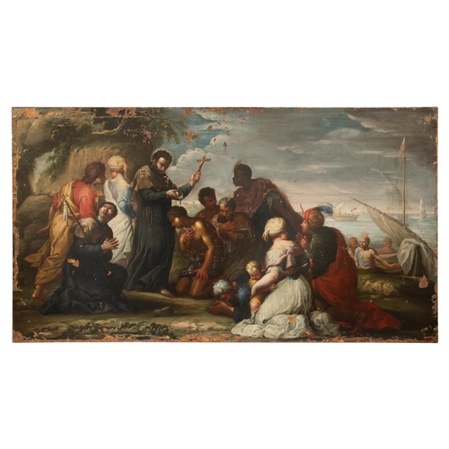 97 - Circle of Jacopo Amigoni (1682 - 1752)A missionary spreading the wordOil on canvasUnframedDimensions... 