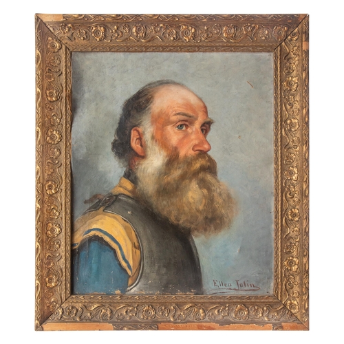 103 - Property of a GentlemanEllen Jolin (1854 - 1939)Study of a Bearded ManOil on canvasDimensions:(Canva... 