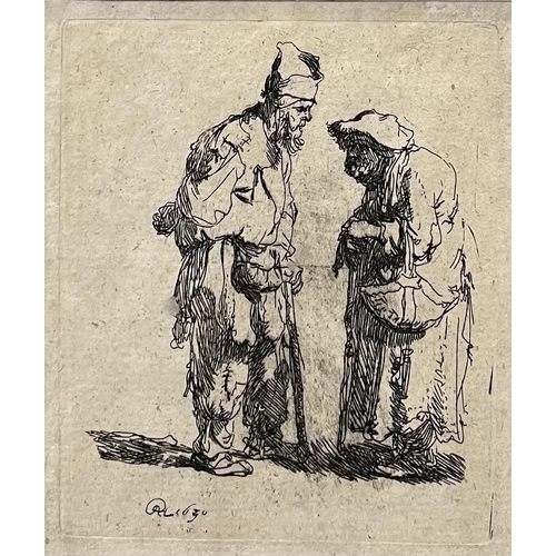 109 - Property of a ladyRembrandt Harmensz. van Rijn (1606 - 1669)Beggar Man and Beggar Woman ConversingEt... 