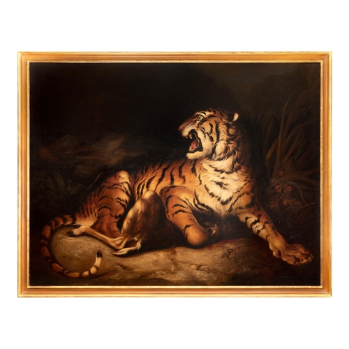 118 - Thomas Landseer (1795 - 1880)A Bengal TigerOil on canvasProvenance:Private collection, EnglandThis n...