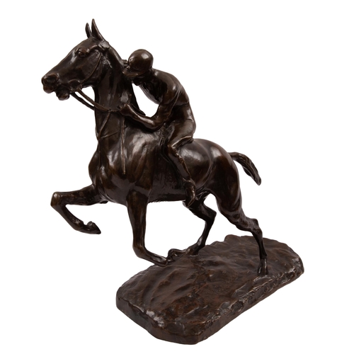 142 - Hans Carl Alfred Voelcklerling (1872 - 1945)At the Start (c. 1913)Bronze with medium brown patina an... 