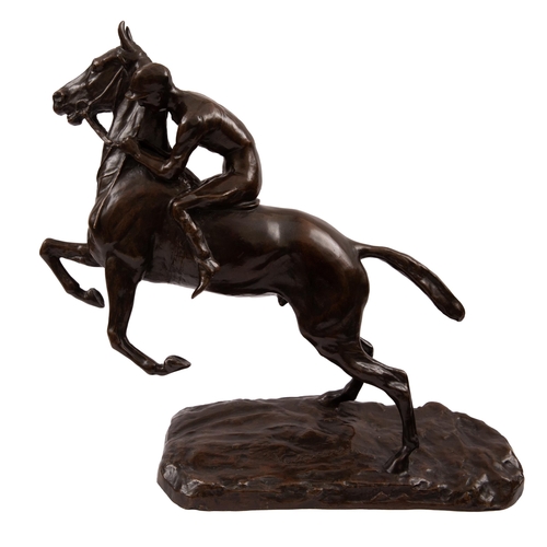 142 - Hans Carl Alfred Voelcklerling (1872 - 1945)At the Start (c. 1913)Bronze with medium brown patina an... 