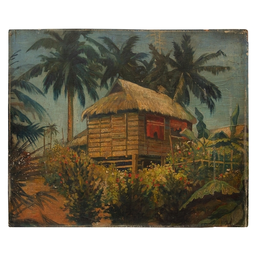 182 - Property of a gentlemanCircle of Paul Gauguin (1848 - 1903)A Tahitian landscapeOil on an early plywo... 