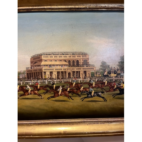 128 - James Pollard (1792 - 1867)The Gold Cup at Doncaster (1839)Oil on canvasJames Pollard exhibited his ... 