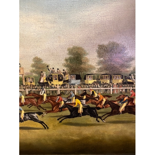 128 - James Pollard (1792 - 1867)The Gold Cup at Doncaster (1839)Oil on canvasJames Pollard exhibited his ... 