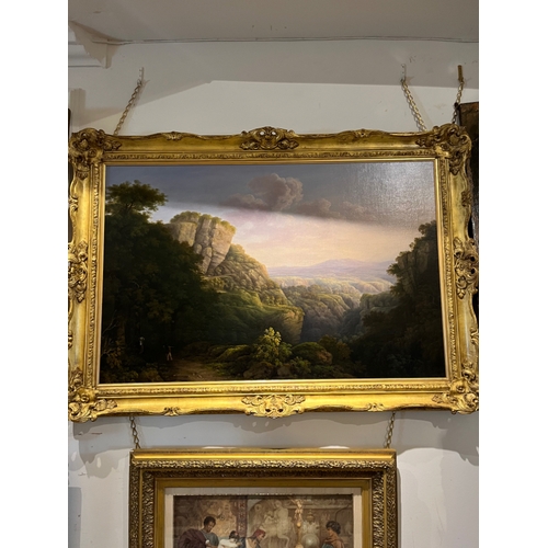 83 - French19th CenturyMt. du Velay Gorge (South-East France) (1824)Oil on canvasSigned indistinctly and ... 