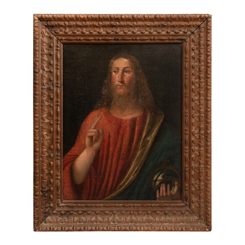 155 - Property of a Gentleman Italian16th CenturySalvator MundiOil on canvasDimensions:(Canvas) 24.8 in. (... 