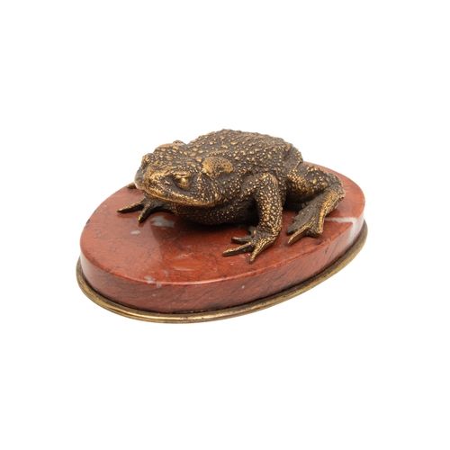 86 - Anonymous18th CenturyBronze ToadDimensions:1.3 in. (H) x 3.3 in. (L) x 3.1 in. (D)... 