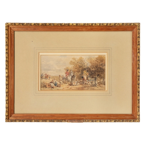 307 - Property of a GentlemanDavid Cox, The Elder (1783 - 1859)A Hunting PartyWatercolour on paperDimensio... 