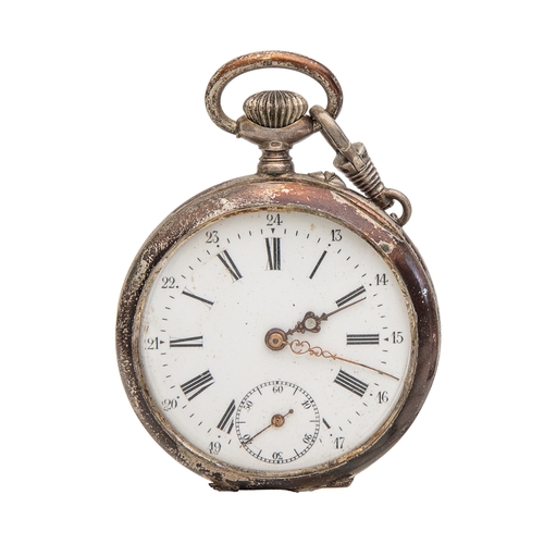 104 - Property of a LadyA collection of 4 pocket watches, to include:[a] A mid 19th Century silver engine ... 