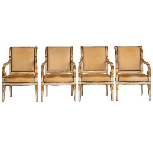 7 - Property of a GentlemanFrench EmpireA set of four fauteuilsDimensions:36 in. (H) x 23 in. (W) x 23 i... 