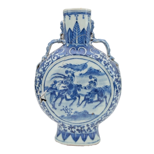 90 - Property of a LadyChineseEarly 20th CenturyA pair of ceramic moon flask[a] Decorated with painted fl... 