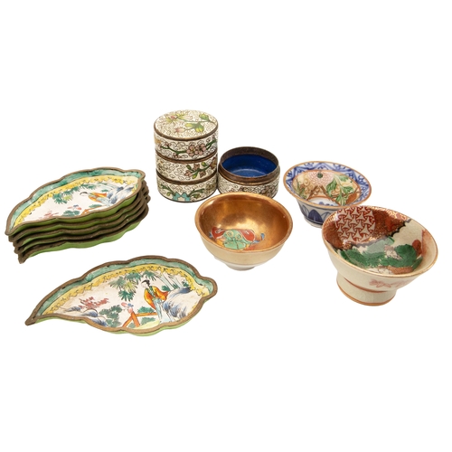 370 - To be sold without reserveProperty of a LadyOrientalCirca 1900 and later

A set of six enamelled and... 