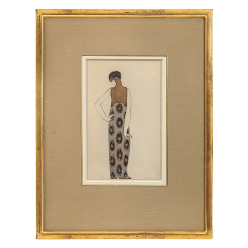 292 - Property of a LadyGeorges Lepape (1887 - 1971)'Eva'1918Gouache, watercolour, and ink on paperSigned ... 