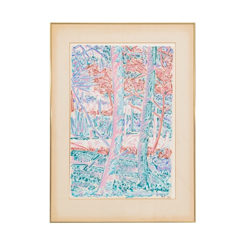 268 - Property of a LadyAlan Turner (b.1943)A colourful wooded landscapeSigned ‘A.T., 1982'Pastel on... 