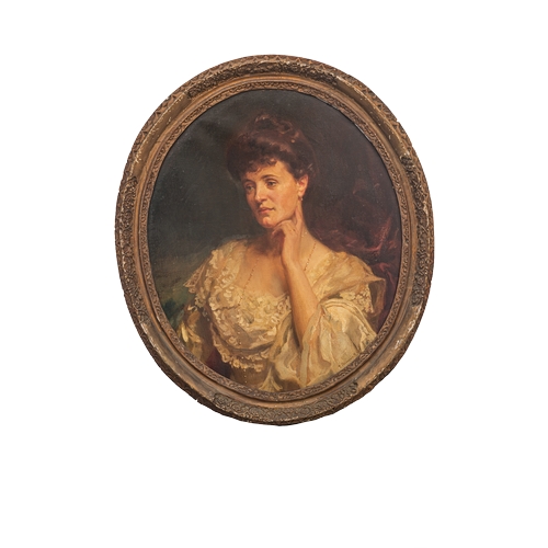 271 - Property of a GentlemanFrederick Samuel Beaumont (1861 - 1954)A portrait of an elegant womanOil on c... 