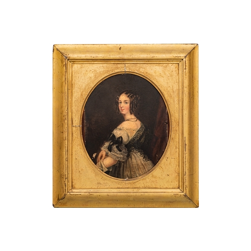 273 - Property of a GentlemanBritish19th CenturyA portrait of a ladyOil on canvasDimensions:(Canvas) 11 in... 