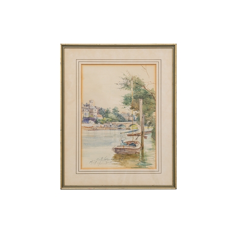 320 - Property of a GentlemanCharles James Lauder (1841 - 1920)Richmond BridgeWatercolour on paperSigned b... 