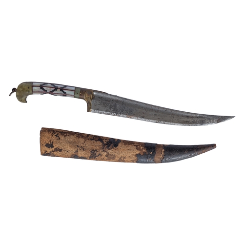 339 - To be sold without reserveProperty of a LadyOttoman19th CenturyA dagger with mother of pearl and jad... 