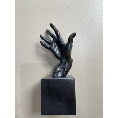 412 - To be sold without reserveProperty of a LadyAfter RodinA sculpted study of a handBronze, mounted on ... 