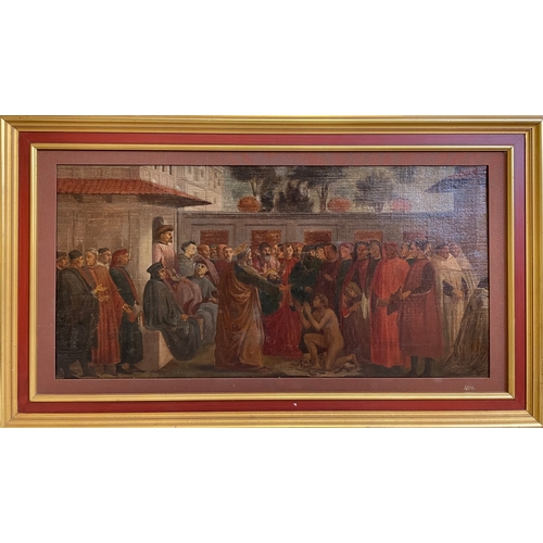 276 - Property of a GentlemanItalian18th Century, in the 15th Century styleA religious scene with priests ... 