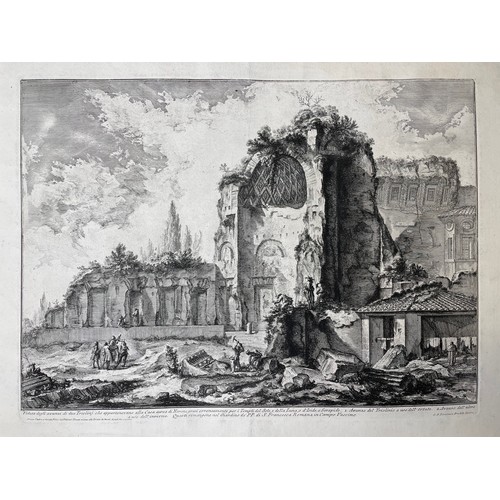 329 - Giovanni Battista Piranesi (1720 - 1778)Two Roman Views[a] Veduta del Tempio do Antonino e Faus... 