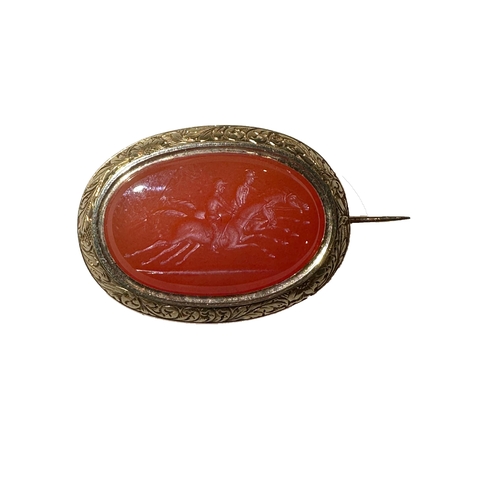 470 - Property of a gentleman of ChelseaLate 18th/early 19th centuryA carnelian intaglio depicting a match... 