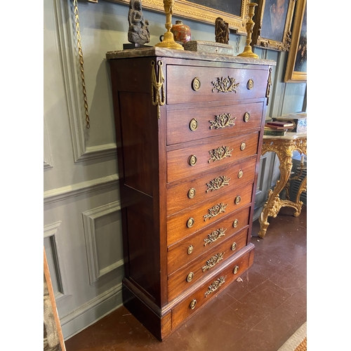 457 - Property of a gentleman Late 18th centurySommelierMahogany and ormolu mounted with marble topSt... 