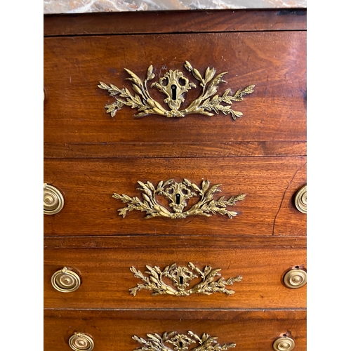 457 - Property of a gentleman Late 18th centurySommelierMahogany and ormolu mounted with marble topSt... 