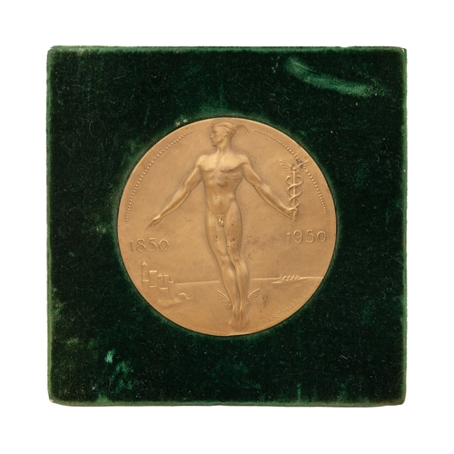 116 - Property of a LadyA Lehman brothers 100th anniversary guilt bronze medal for industryLoosely set in ... 