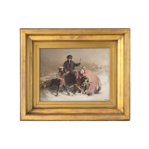 192 - Property of a Gentleman John Ritchie (1855 - 1897)The Fight Scene from Oliver TwistOil on canvasDime... 