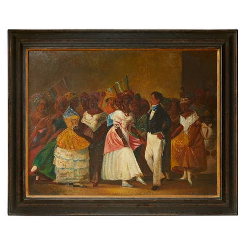 202 - Property of a Lady Circa 1850Virgin Islands schoolA wedding party of free people of colourOil on can... 