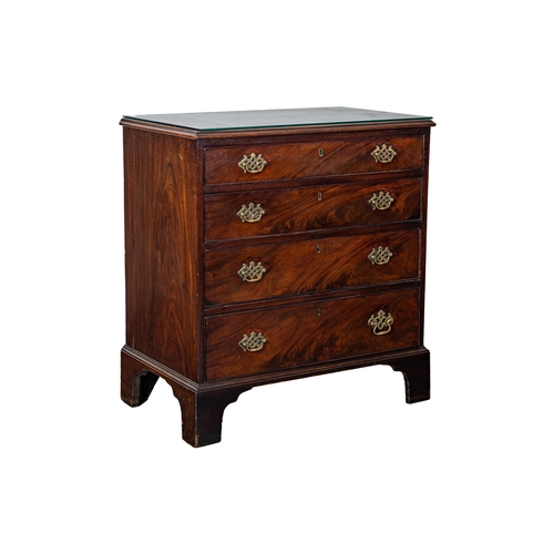 27 - Property of a gentlemanGeorge IIIA mahogany chest of drawers Dimensions:33 in. (H) x 30.5 in. (W) x ... 