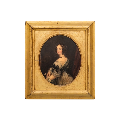 273 - Property of a GentlemanBritish19th CenturyA portrait of a ladyOil on canvasDimensions:(Canvas) 11 in... 